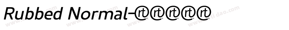 Rubbed Normal字体转换